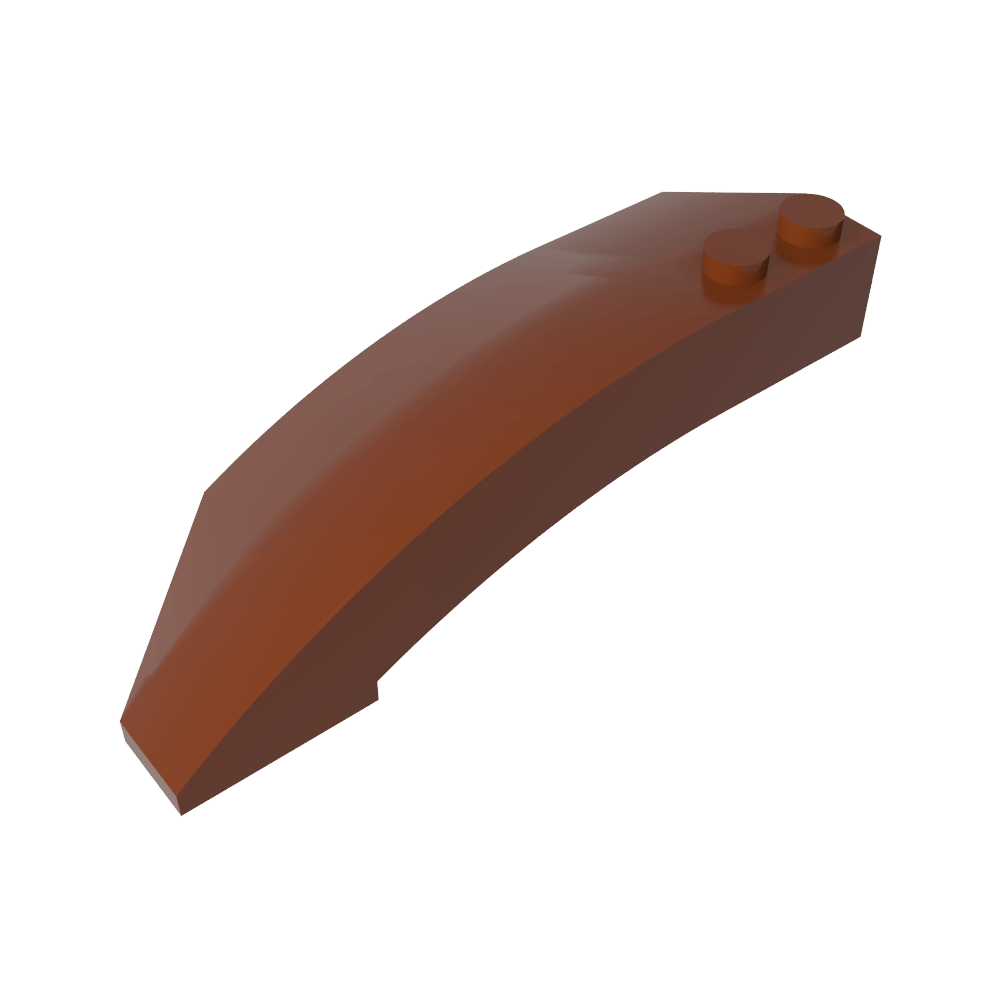 Cuña curva 8 x 3 x 2 abierta derecha-MyGobricksEs