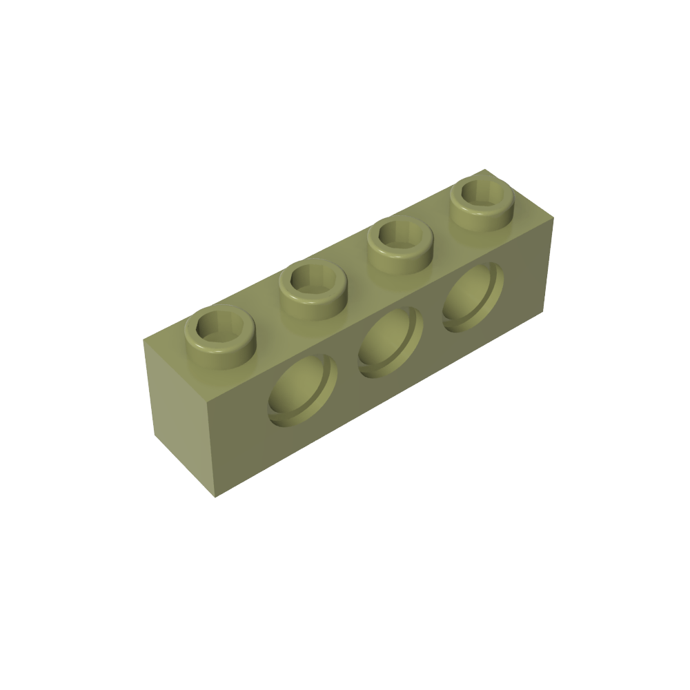 Ladrillo técnico 1 x 4 [3 agujeros]-MyGobricksEs