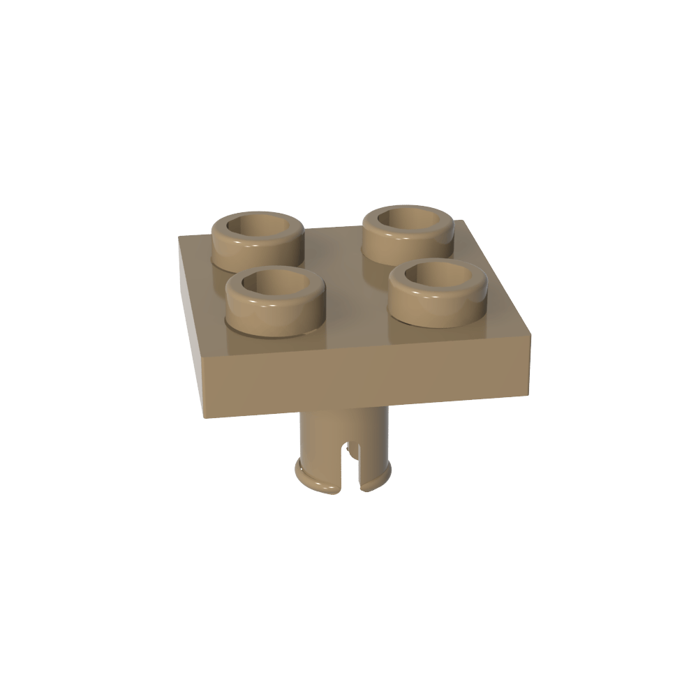 Placa Especial 2x2 con Pasador en la Parte Inferior-MyGobricksEs