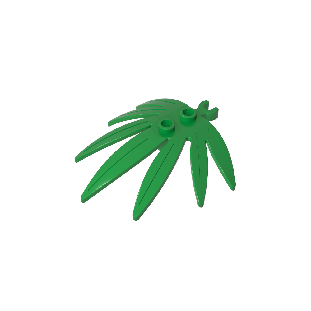 Planta, hojas 6 x 5 Swordleaf con clip (clip O abierto grueso)-MyGobricksEs