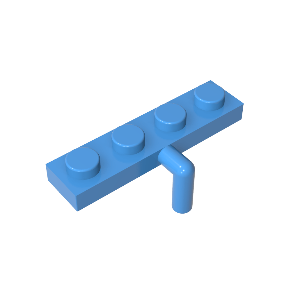Placa Especial 1 x 4 con Brazo Abajo-MyGobricksEs