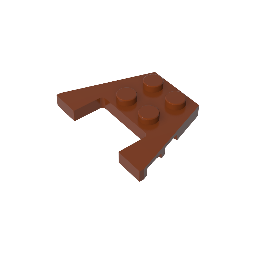 Placa de cuña de 3 x 4 con muescas para pernos-MyGobricksEs