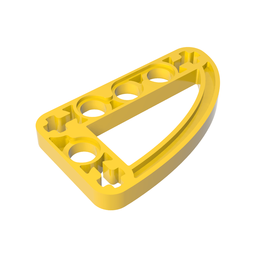 Viga técnica 3 x 5 en forma de L con un cuarto de elipse delgado-MyGobricksEs