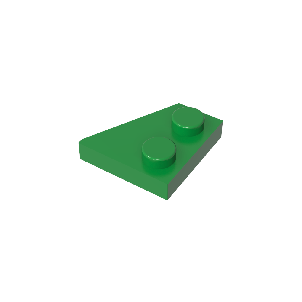 Placa de cuña 2 x 2 izquierda-MyGobricksEs