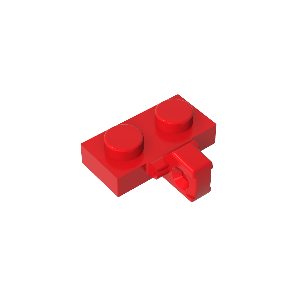 Placa de bisagra 1 x 2 con bloqueo con 1 dedo en el lateral, sin ranura-MyGobricksEs