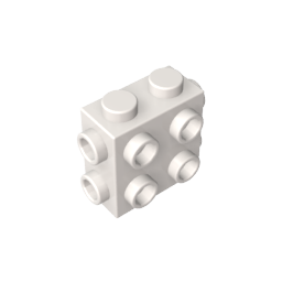 Ladrillo especial 1 x 2 x 1 2/3 con ocho montantes en 3 lados-MyGobricksEs