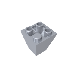Pendiente Invertida 45° 2 x 2 Doble Convexa-MyGobricksEs
