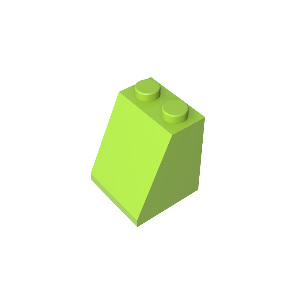Pendiente 65° 2 x 2 x 2 con tubo inferior-MyGobricksEs