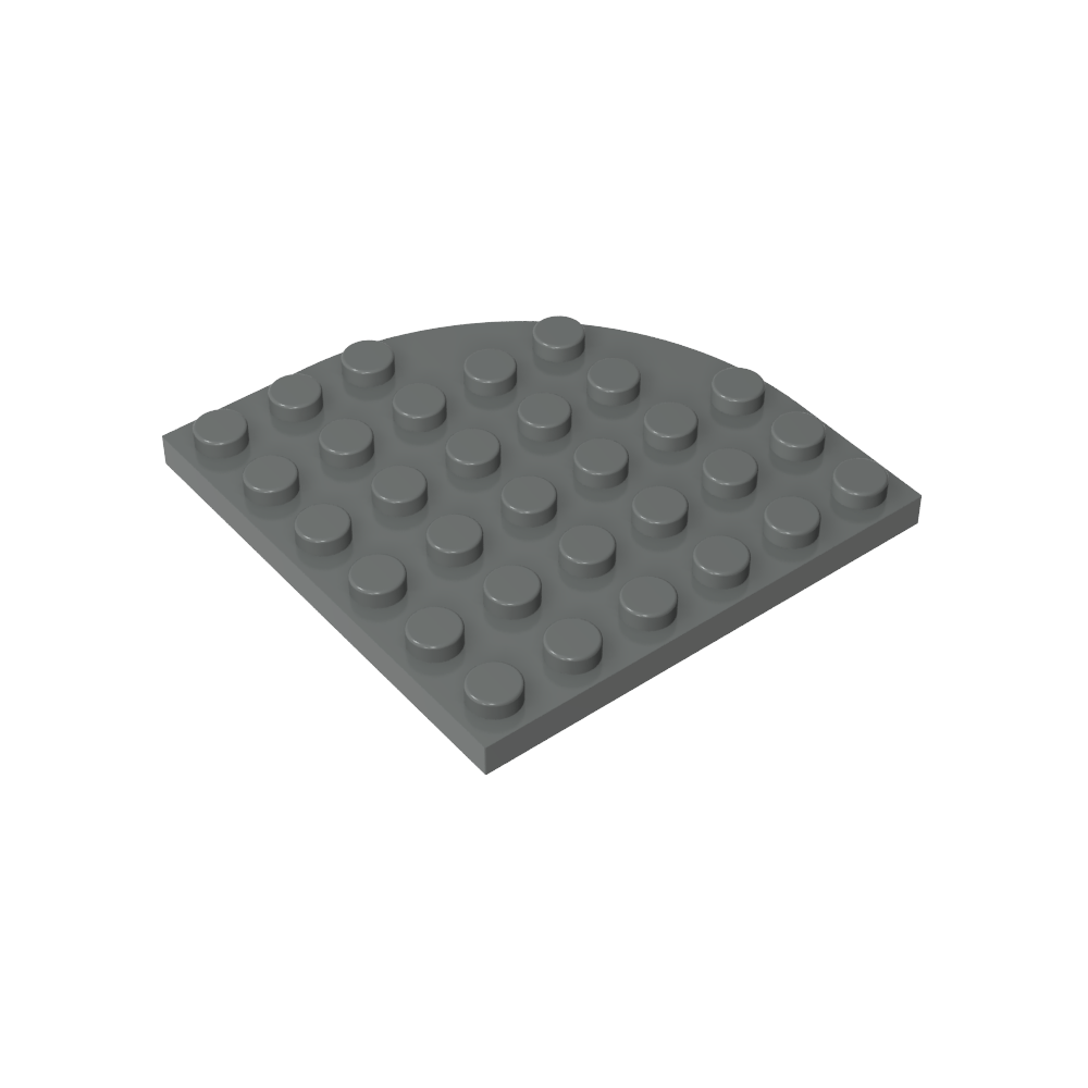 Placa de esquina redonda 6 x 6-MyGobricksEs