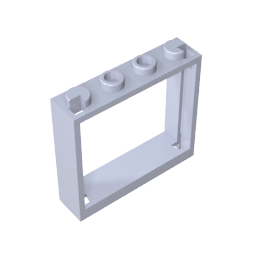 Ventana 1 x 4 x 3 sin pestañas de persiana-MyGobricksEs