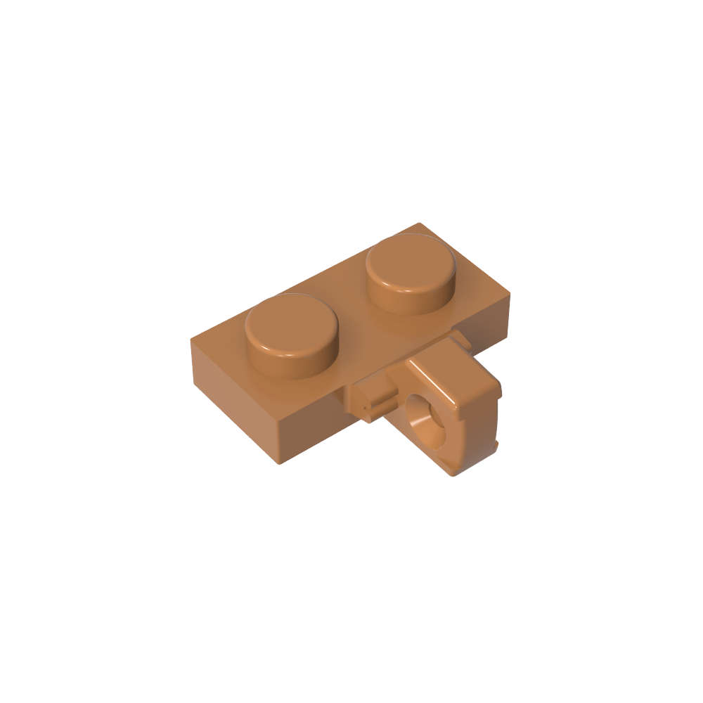 Placa de bisagra 1 x 2 con bloqueo con 1 dedo en el lateral, sin ranura-MyGobricksEs