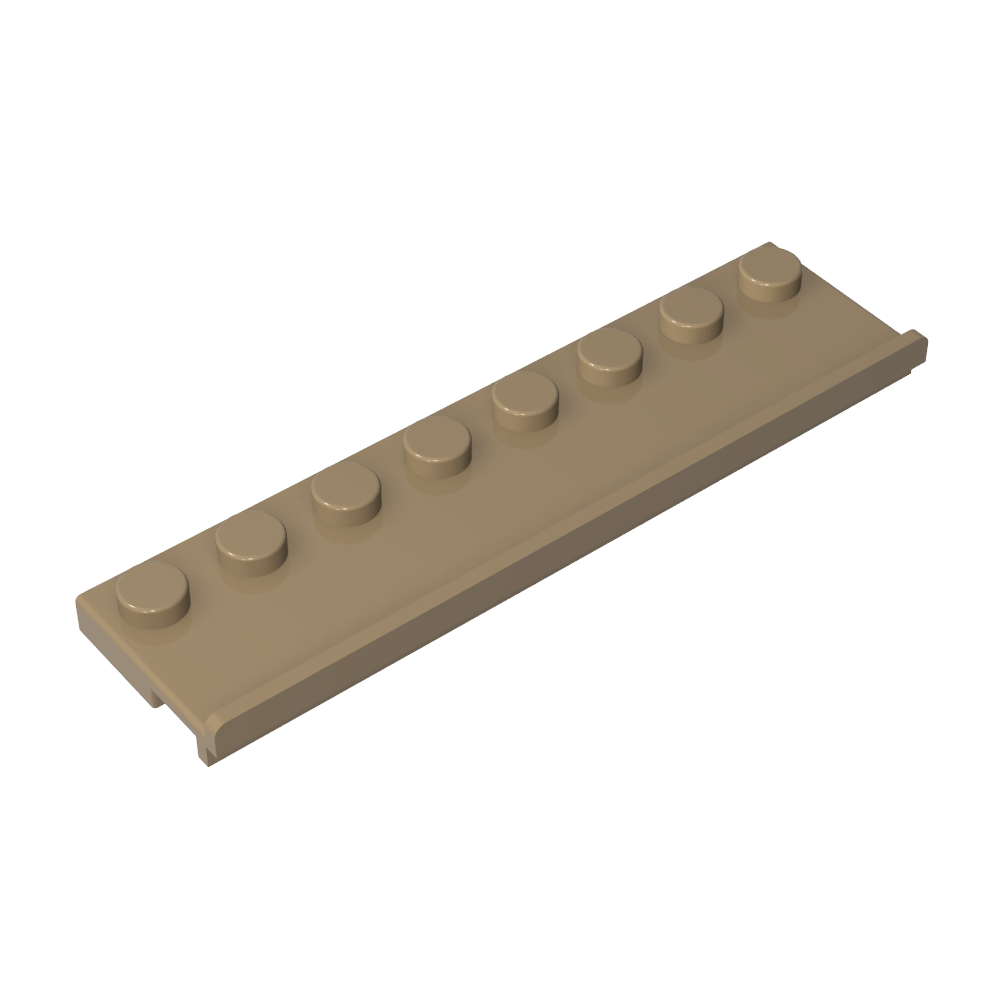 Placa especial 2 x 8 con riel para puerta-MyGobricksEs