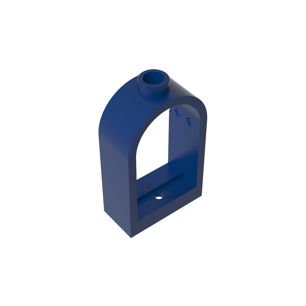 Ventana 1 x 2 x 2 2/3 con parte superior redondeada-MyGobricksEs