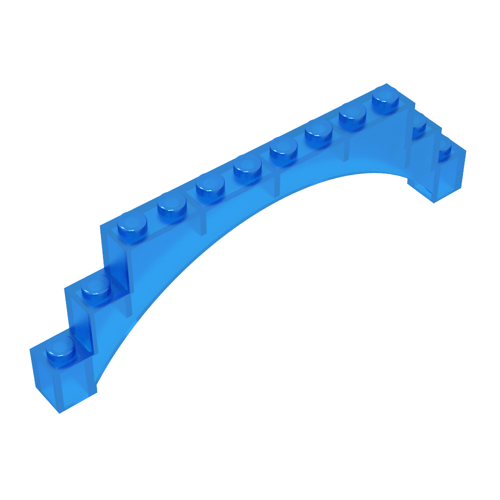 Arco de ladrillo 1 x 12 x 3 Arco elevado con 5 soportes transversales-MyGobricksEs