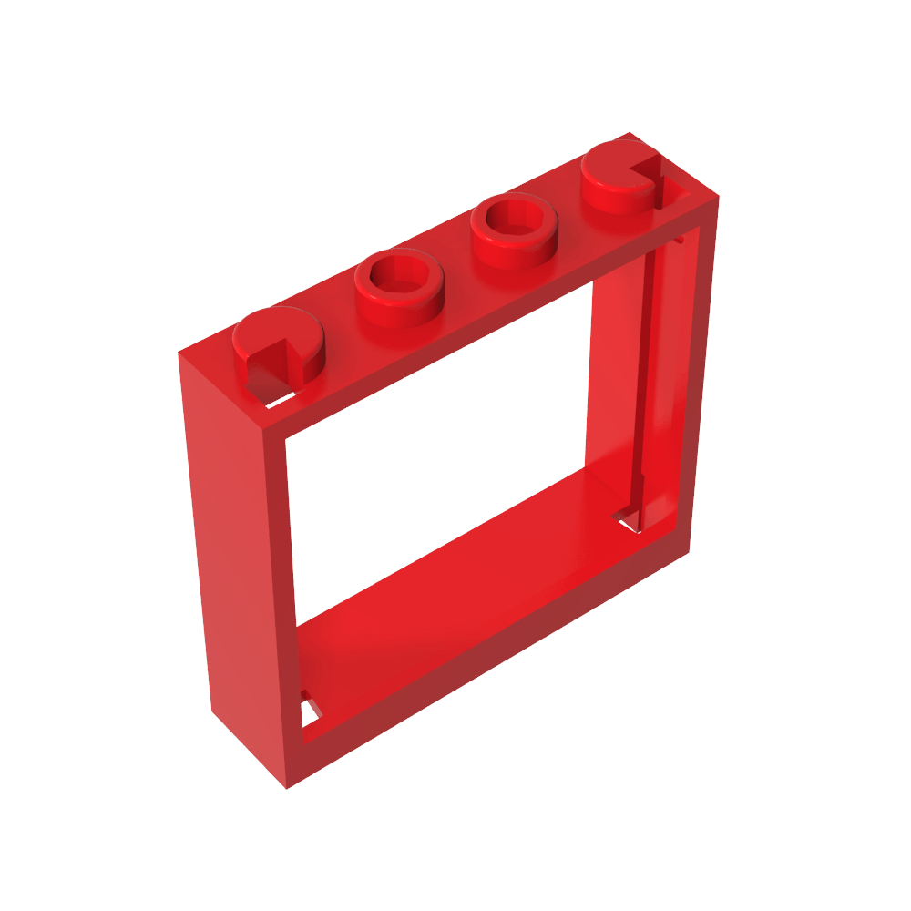 Ventana 1 x 4 x 3 sin pestañas de persiana-MyGobricksEs