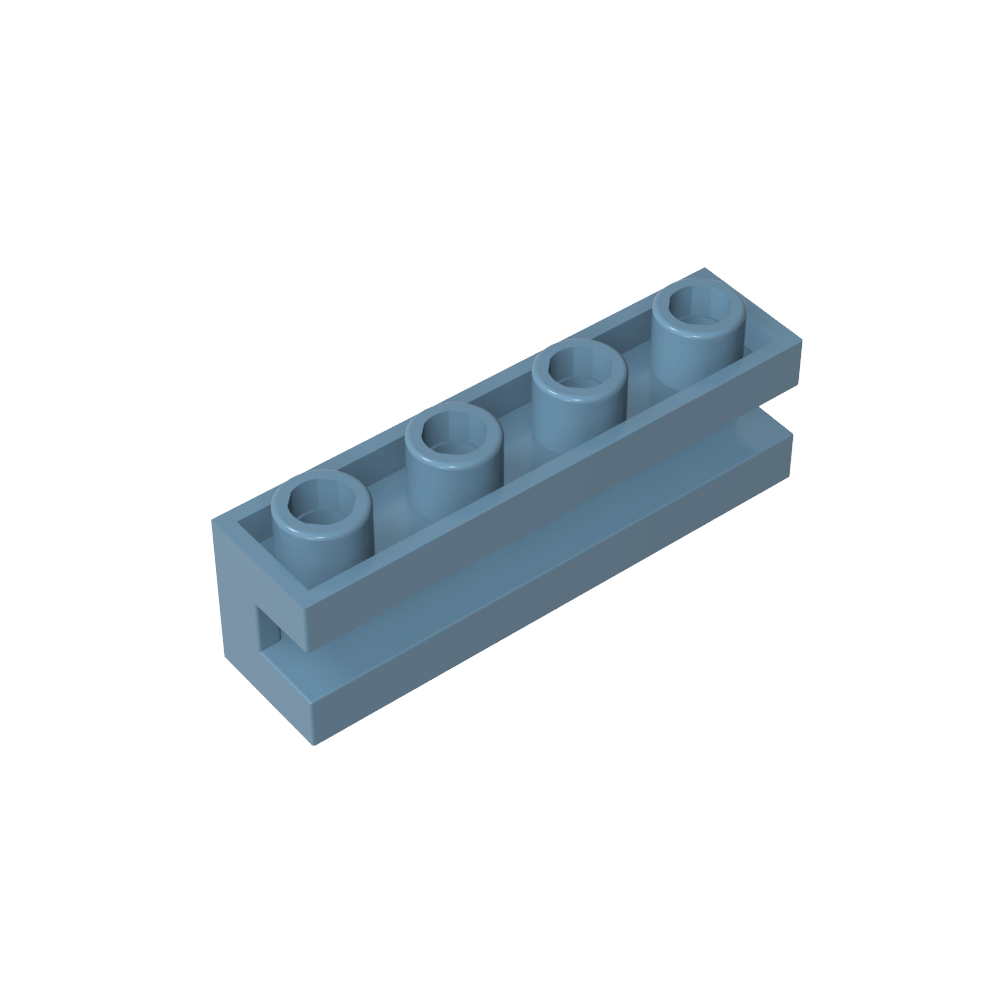 Ladrillo Especial 1 x 4 con Ranura-MyGobricksEs