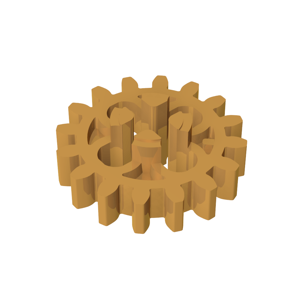 Engranaje Technic de 16 dientes con agujeros redondos [estilo antiguo]-MyGobricksEs