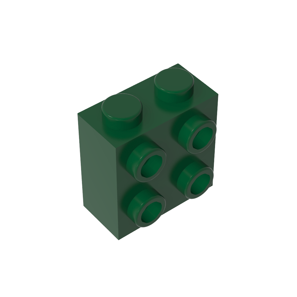 Ladrillo especial 1 x 2 x 1 2/3 con cuatro montantes en un lado-MyGobricksEs
