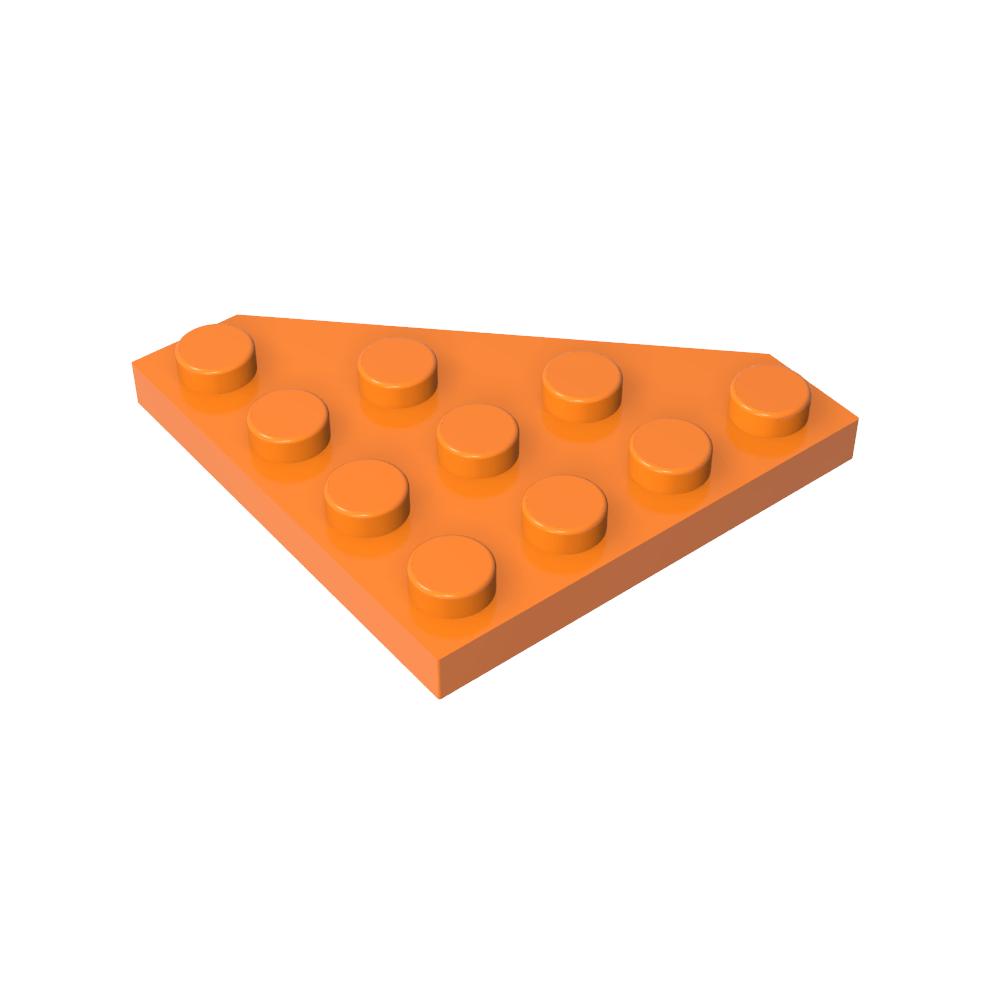 Placa de cuña de 4 x 4 con esquina cortada-MyGobricksEs