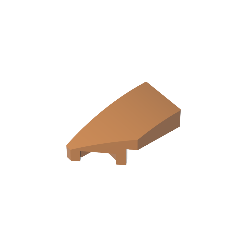 Pendiente curva 2 x 1 con muesca para perno a la izquierda-MyGobricksEs