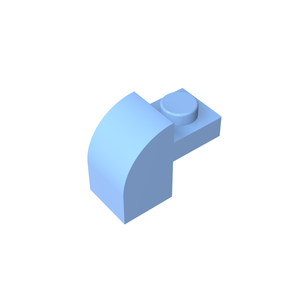 Ladrillo curvo 1 x 2 x 1 1/3 con parte superior curva-MyGobricksEs