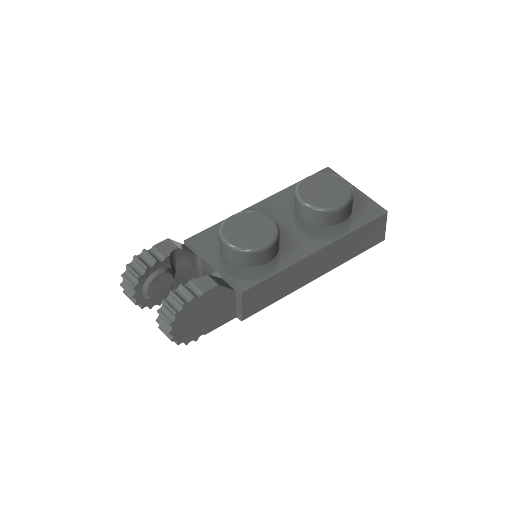 Placa de bisagra 1 x 2 con bloqueo con 2 dedos en el extremo, con ranura-MyGobricksEs