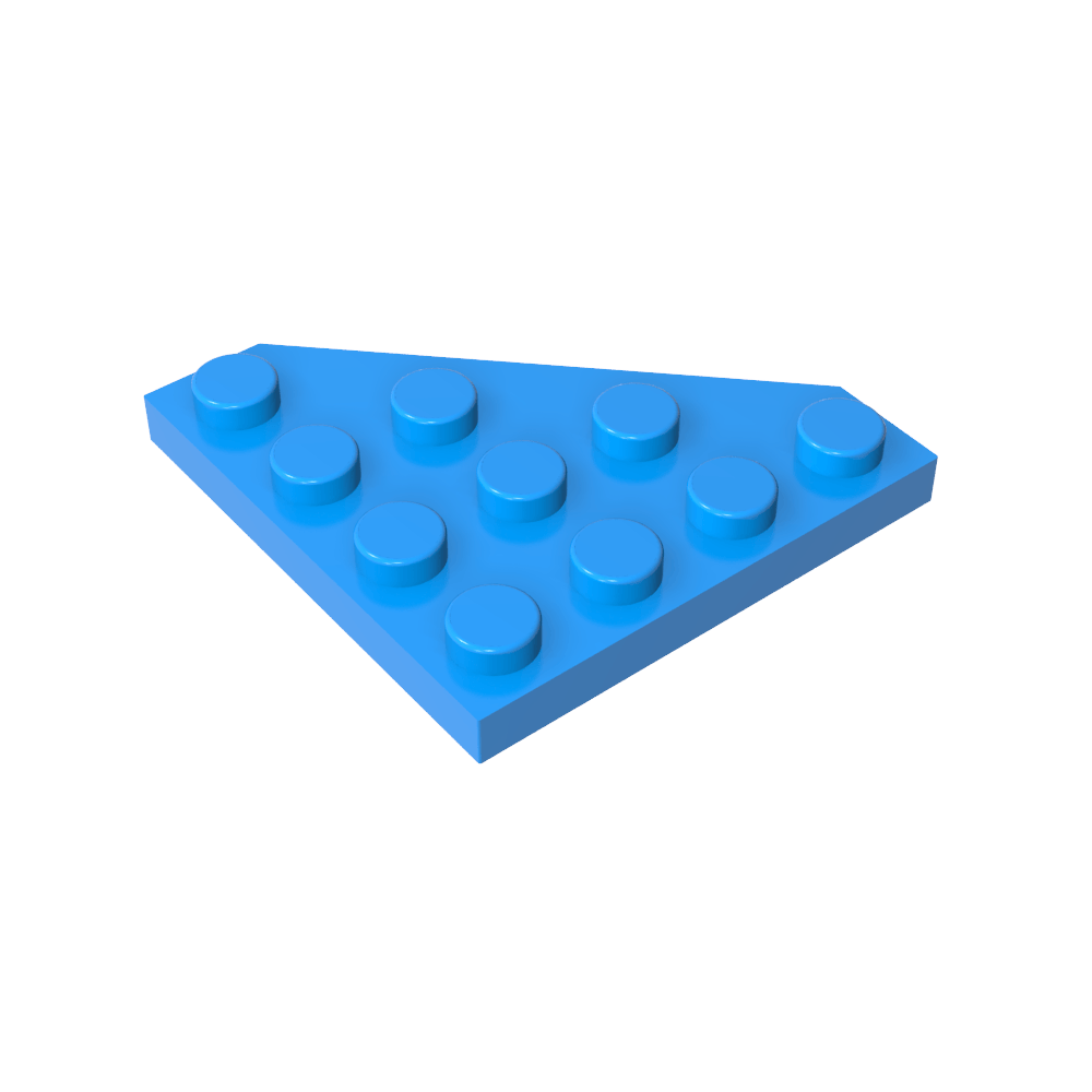 Placa de cuña de 4 x 4 con esquina cortada-MyGobricksEs