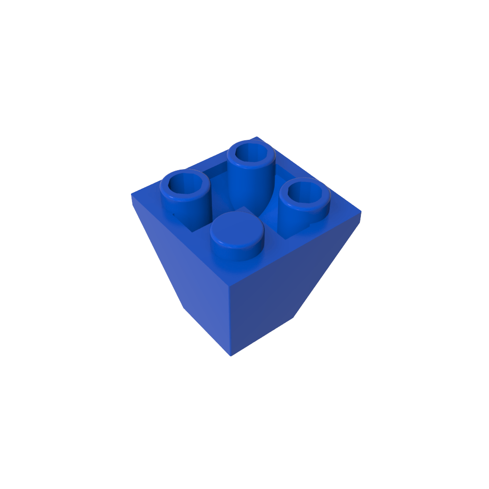 Pendiente Invertida 45° 2 x 2 Doble Convexa-MyGobricksEs
