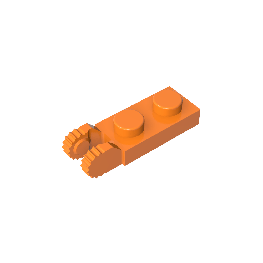 Placa de bisagra 1 x 2 con bloqueo con 2 dedos en el extremo, con ranura-MyGobricksEs