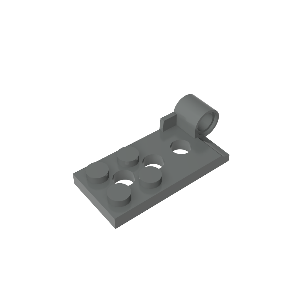 Placa de bisagra 2 x 4 con orificio para pasador - Inferior-MyGobricksEs