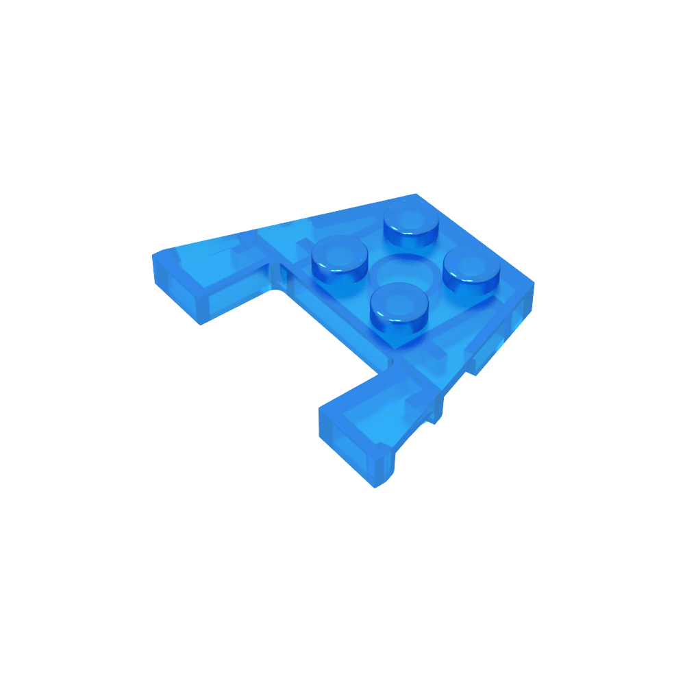 Placa de cuña de 3 x 4 con muescas para pernos-MyGobricksEs