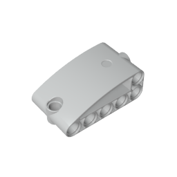 Panel técnico curvo de 2 x 5 x 3 pulgadas, doble L modificada, cuarto de elipse grueso.-MyGobricksEs