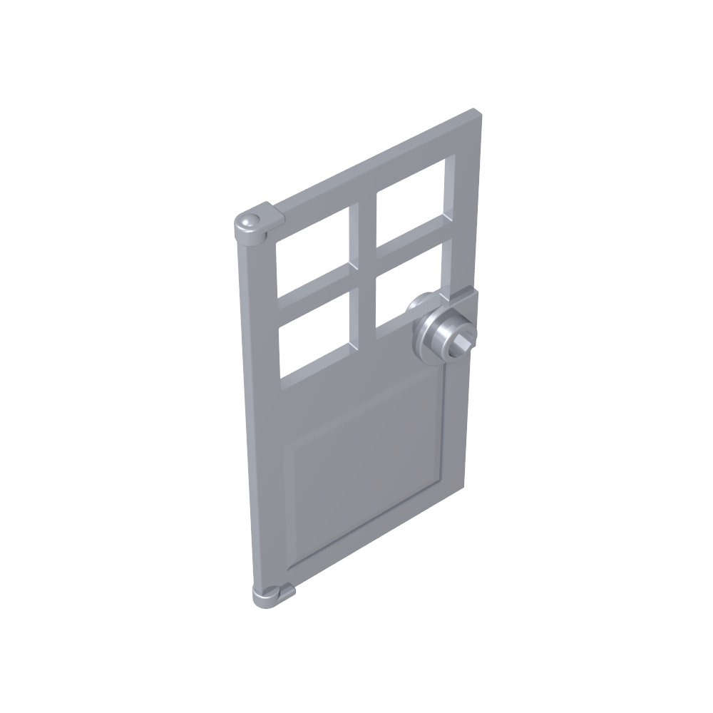 Puerta 1 x 4 x 6 con 4 paneles y manija de perno-MyGobricksEs