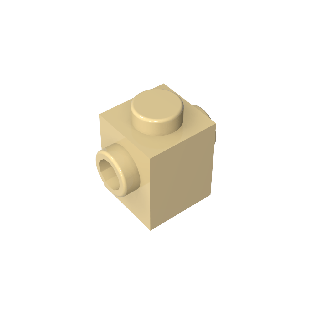 Ladrillo especial 1 x 1 con tacos en 2 lados-MyGobricksEs
