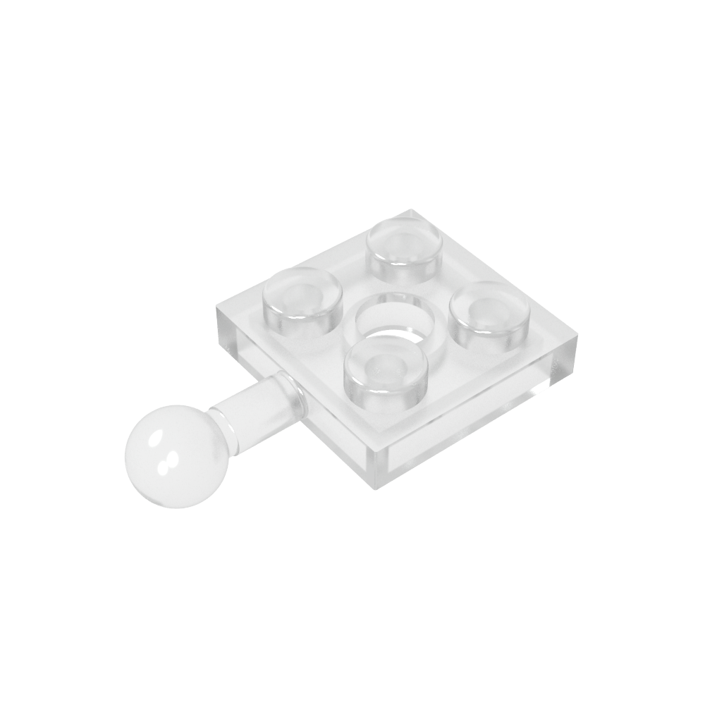 Placa Especial 2x2 con Bola de Remolque y Agujero-MyGobricksEs