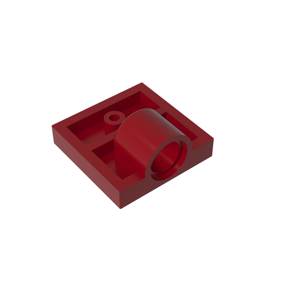 Placa Especial 2 x 2 con 1 Orificio para Pasador [Costilla Inferior Completa]-MyGobricksEs