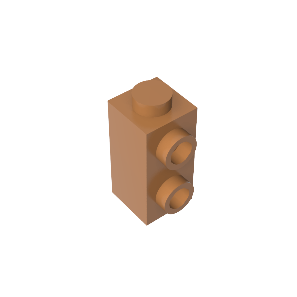 Ladrillo especial 1 x 1 x 1 2/3 con montantes en 1 lado-MyGobricksEs