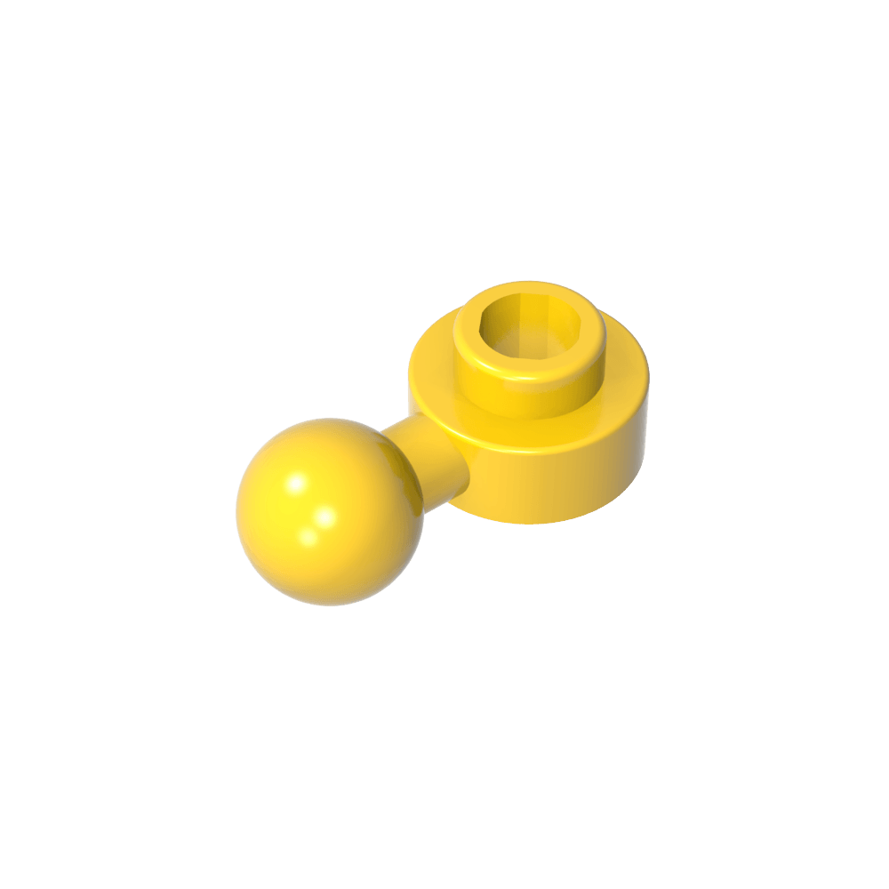 Placa redonda 1 x 1 con bola de remolque [Tipo de agujero indeterminado]-MyGobricksEs