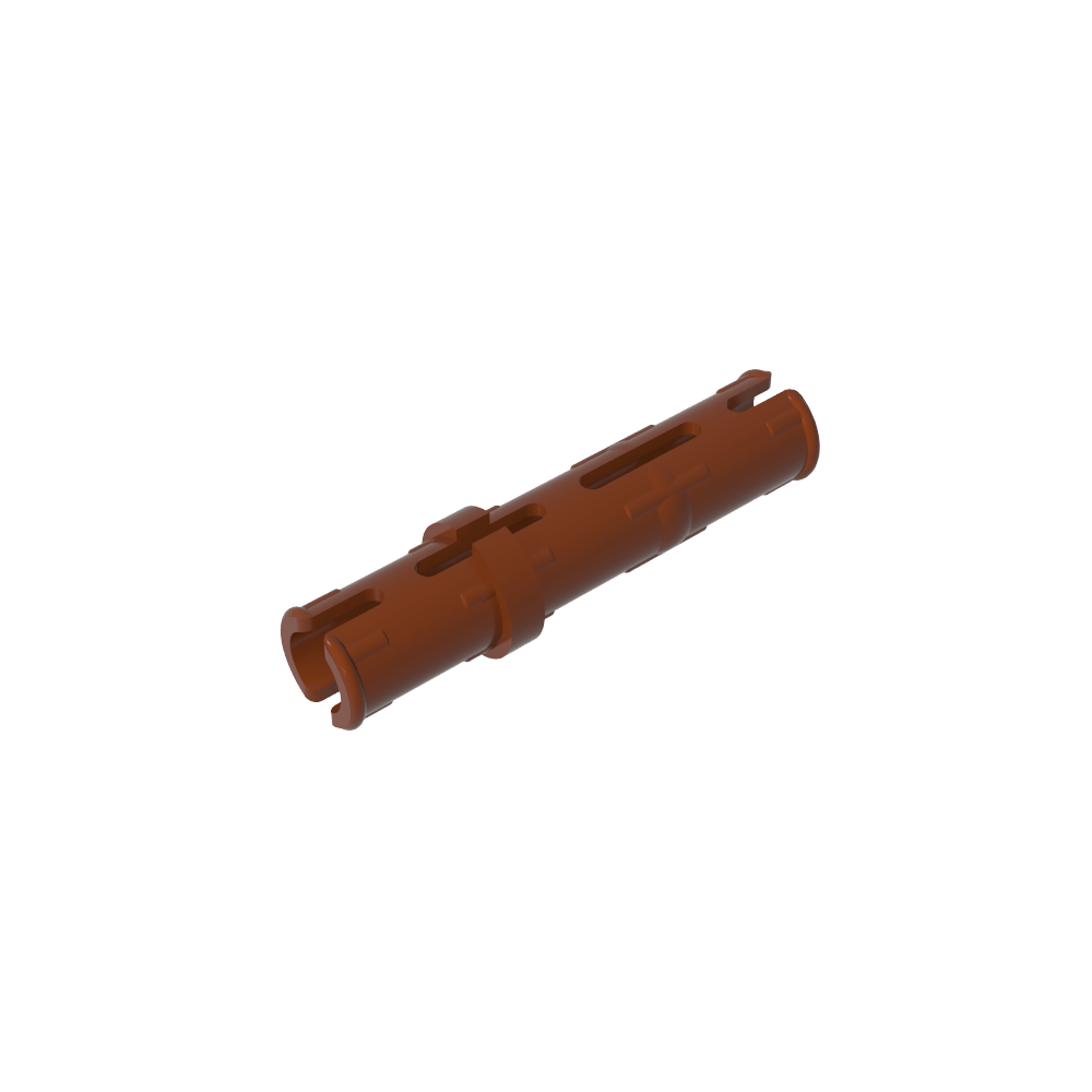 Pasador técnico largo con crestas de fricción longitudinales y 2 ranuras centrales-MyGobricksEs
