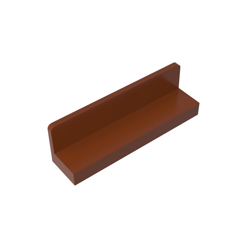 Panel 1 x 4 x 1 con esquinas redondeadas [Pared delgada]-MyGobricksEs