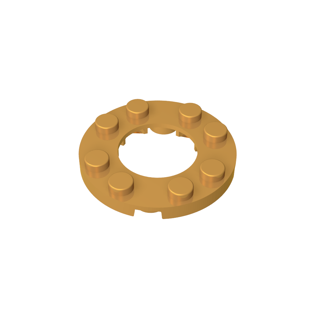 Plato redondo 4x4 con agujero 2x2-MyGobricksEs