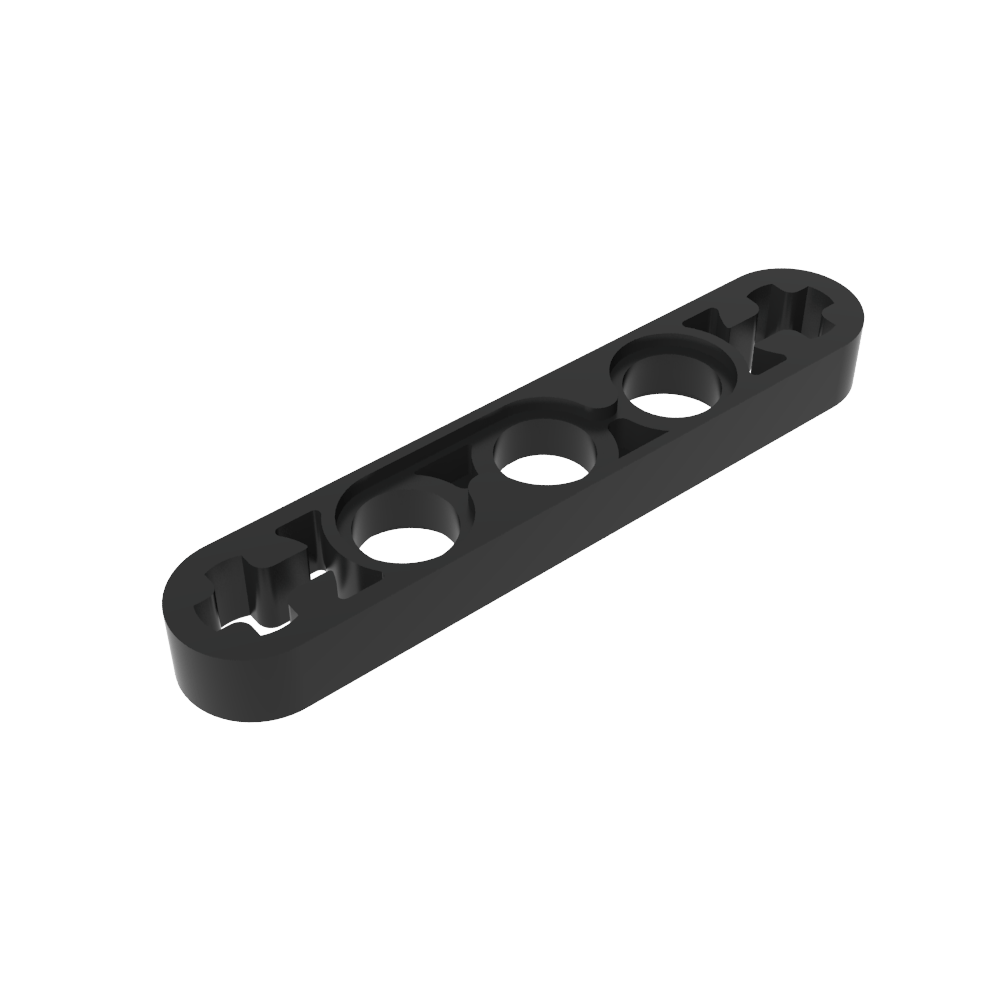 Viga técnica 1 x 5 delgada con orificios para ejes en los extremos-MyGobricksEs