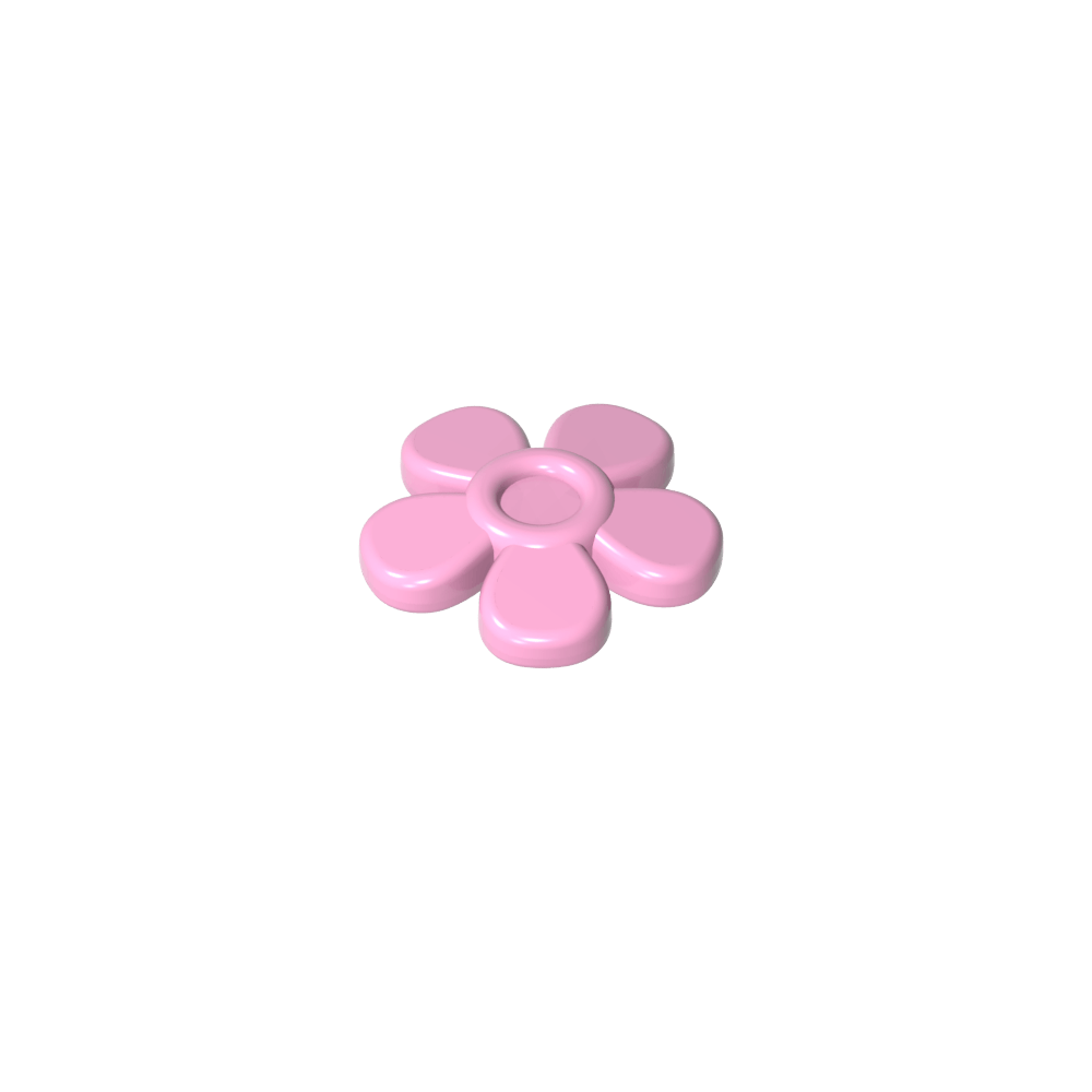 Accesorio para la cabeza Flor con 5 pétalos lisos y alfiler-MyGobricksEs