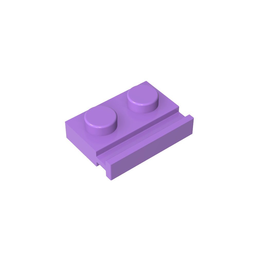 Placa Especial 1 x 2 con Riel para Puerta-MyGobricksEs