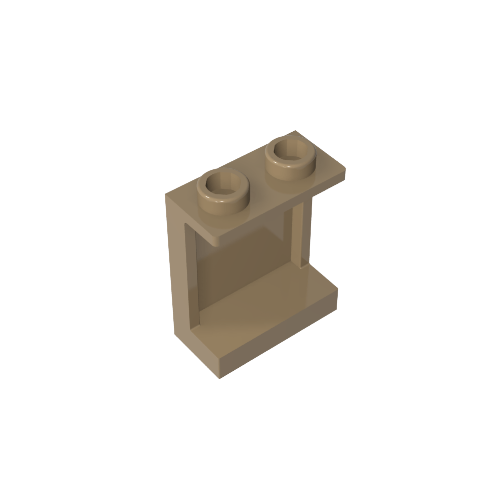 Panel 1 x 2 x 2 [Soportes laterales / Montantes huecos]-MyGobricksEs