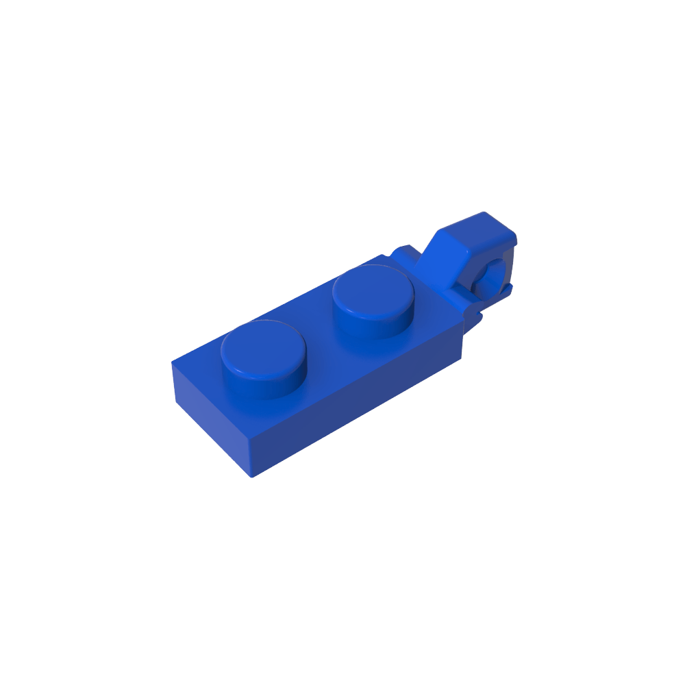 Placa de bisagra 1 x 2 con bloqueo con 1 dedo en el extremo, sin ranura-MyGobricksEs