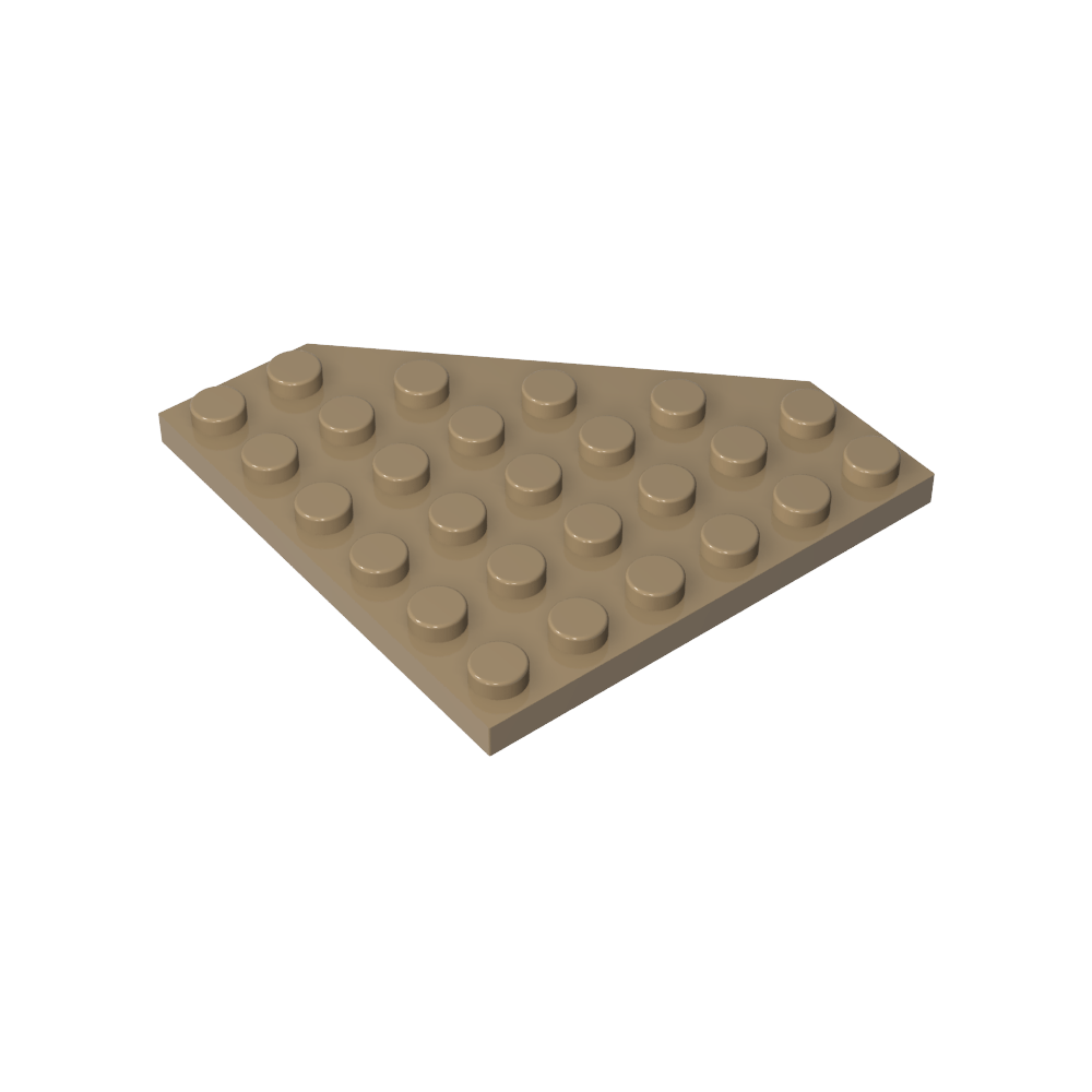 Placa de cuña de 6 x 6 esquinas cortadas-MyGobricksEs