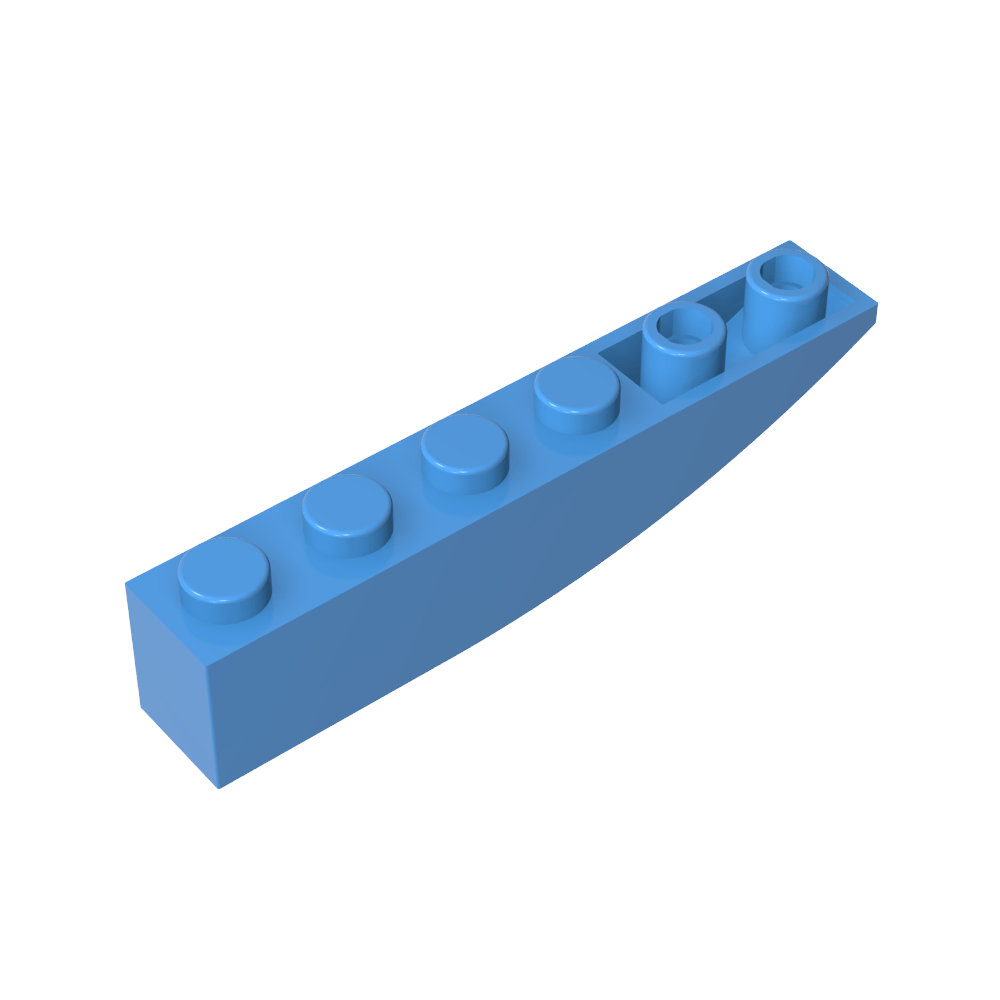 Ladrillo Curvo 6 x 1 Invertido-MyGobricksEs