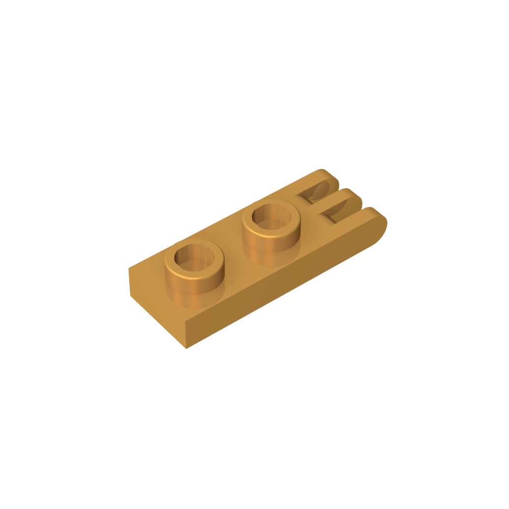 Placa de bisagra 1 x 2 con 3 dedos y pernos huecos-MyGobricksEs
