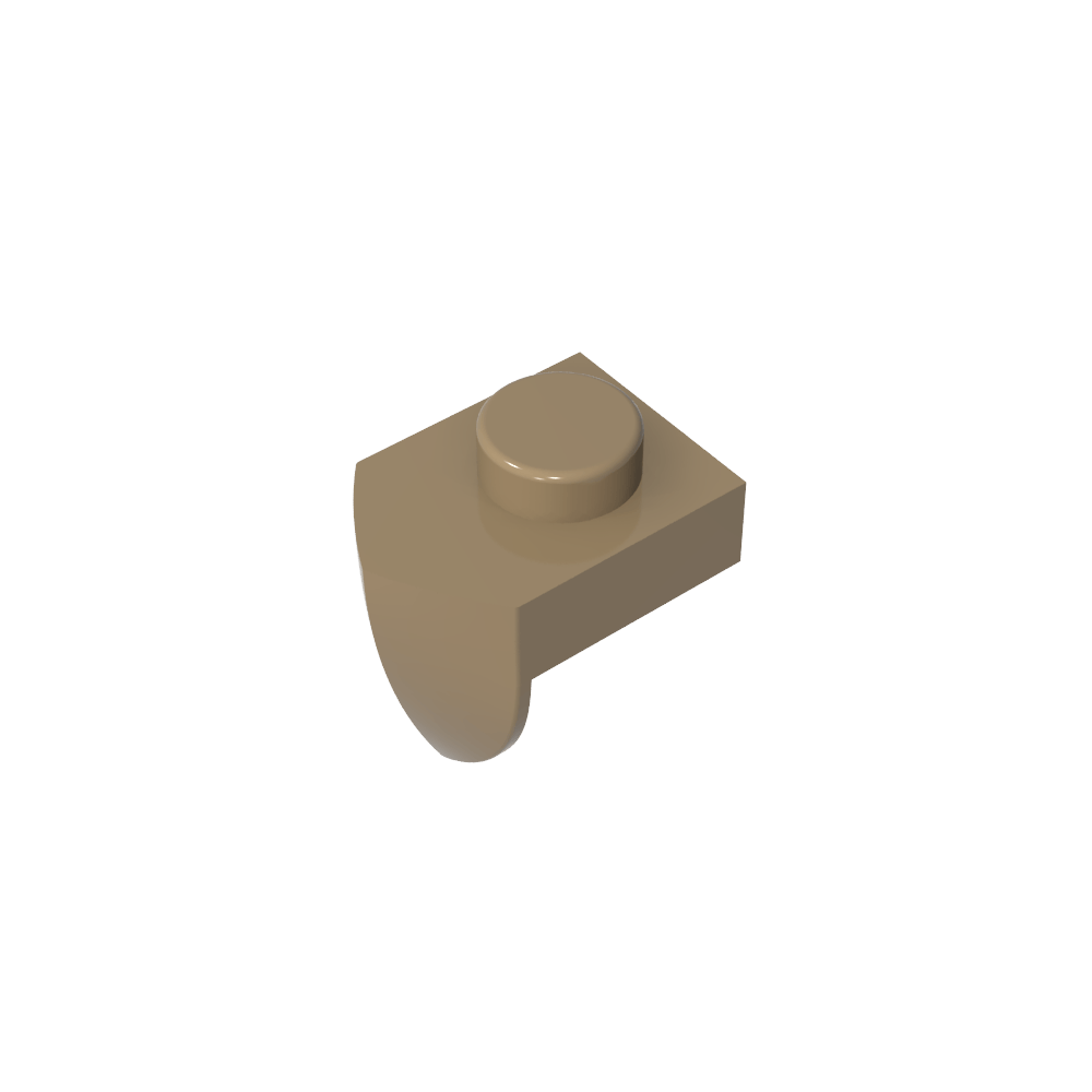 Placa Especial 1 x 1 con Diente Vertical-MyGobricksEs